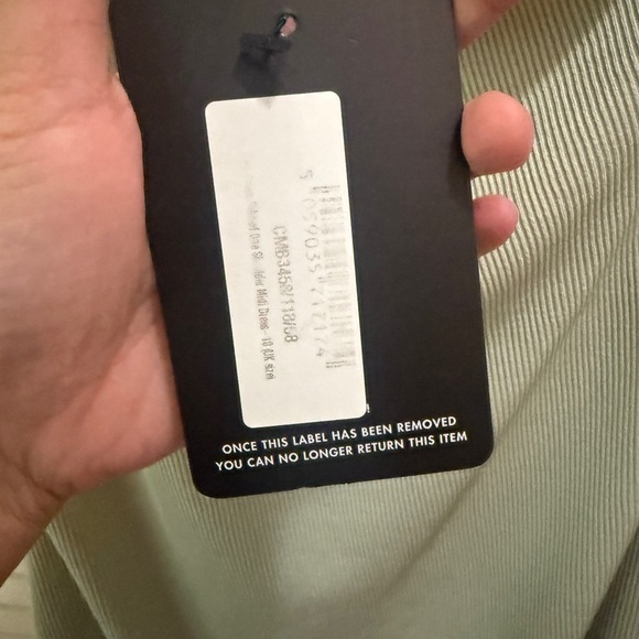 PrettyLittleThing Green Asymmetrical One-Shoulder Sheath Dress - Picture 6 of 7